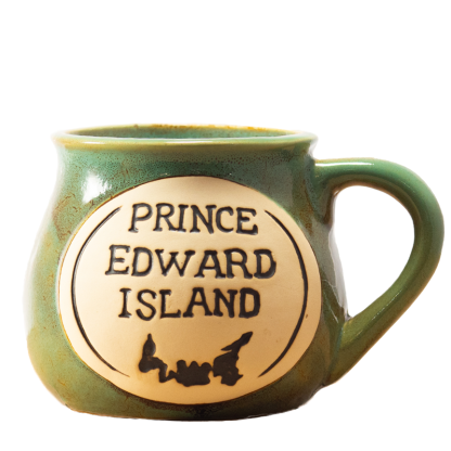 PEI Green Stoneware Mug