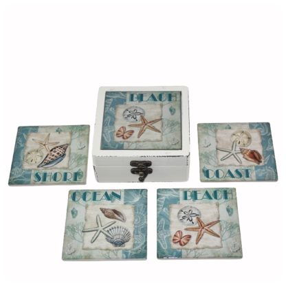 Beach Shells Coaster Set