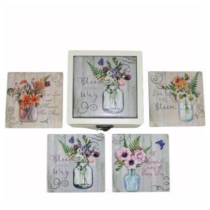 Floral Coaster Set