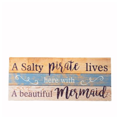 Salty Pirate Wood Sign