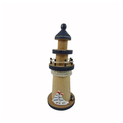 7.5" Brown Lighthouse with Sailboat